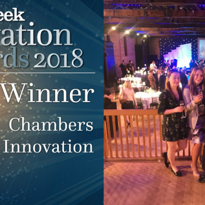 Delighted to win the Chambers award at the Legal Week Innovation Awards (our fifth in five months)